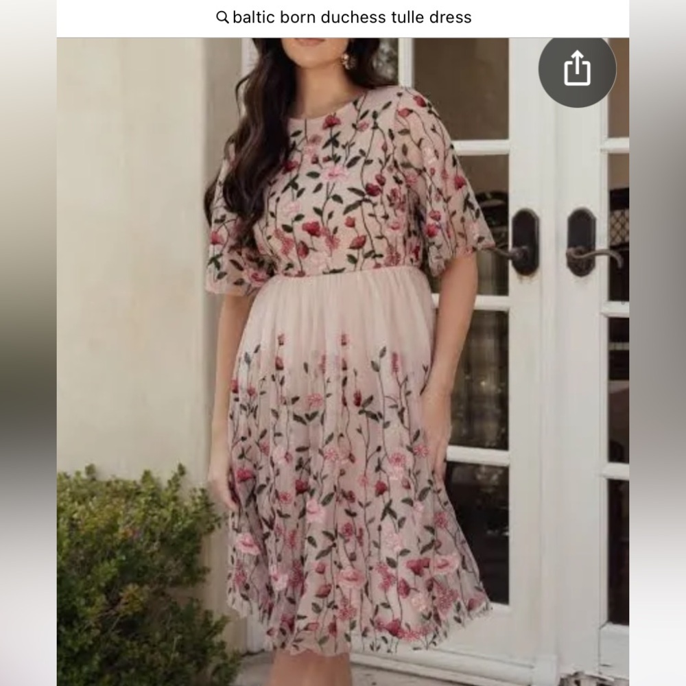 Baltic Born Duchess Tulle Dress Size Small- Rose Garden
